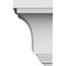 Ekena Millwork 125" Bottom Width x 134 3/4" Top Width x 9 5/8"H x 1 1/4"P Ashford Crosshead CRH10X125ST - alternate 5